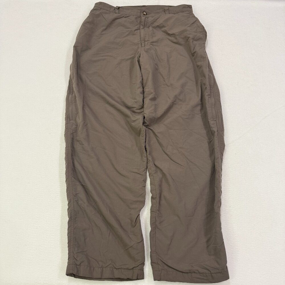 The North Face Fleece Lined Hiking Pants Mens Size 36 Beige Nylon Outdoor Winter